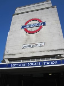 I rode the underground to Leicester Square, which the Victoria Train station ticket attendant told me was the nearest station to where I could purchase a BritRail pass.