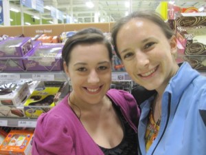 I made Annmarie take a picture with me in the cake isle at Tesco extra because almost two years ago to the day, I had said goodbye to her and Lauren in the cake isle at the Table View Pick'n'Pay. This was like making amends. 