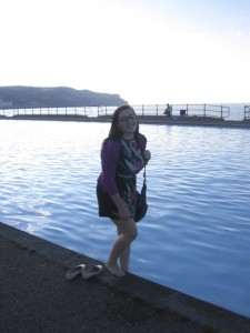 On our way out of town, we visited a Victorian style seaside pool which was only recently reopened. Like the ocean, it was a touch too chilly for me.