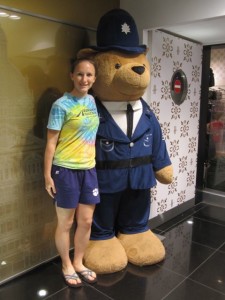 As was getting my picture with one of the many Harrod's Bears. 