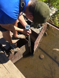 Science in action: measuring water flow through the weir